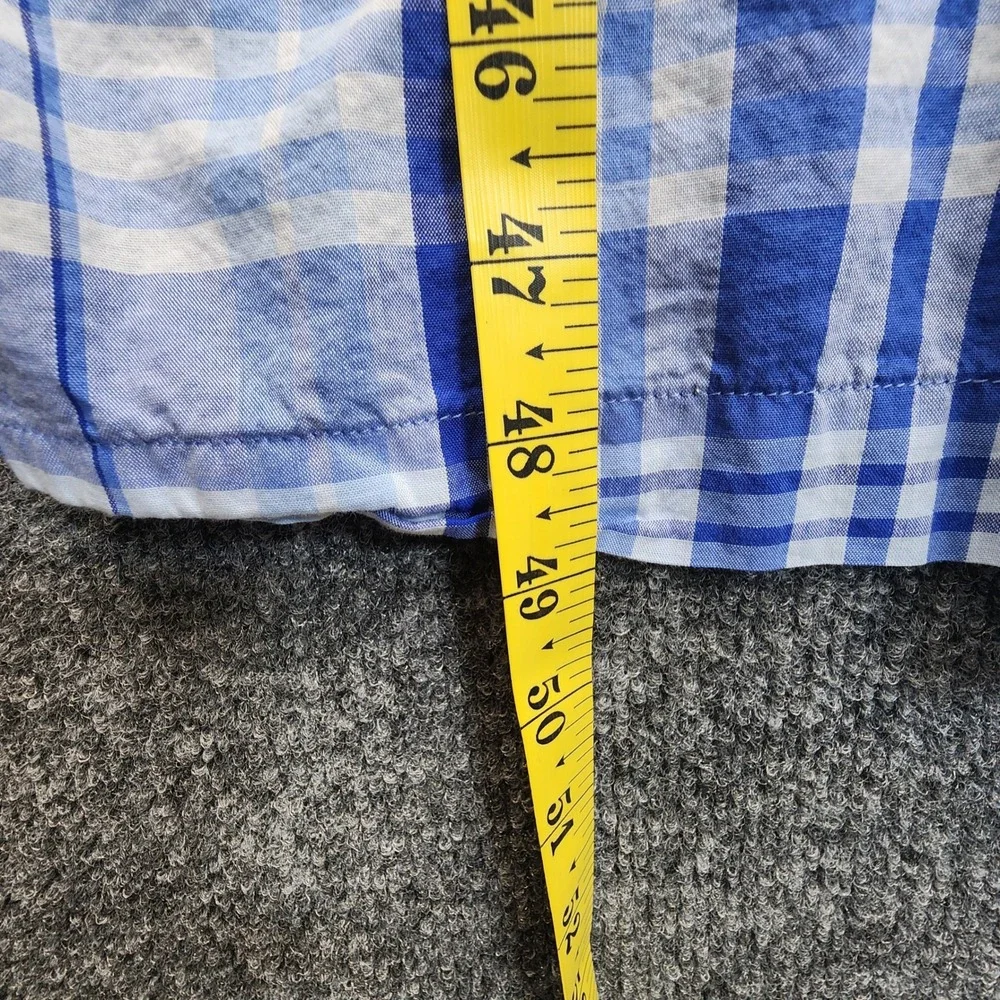 Polo Ralph Lauren Men's Blue Plaid Cotton Shawl Collar Bath Robe L/XL Sleepwear